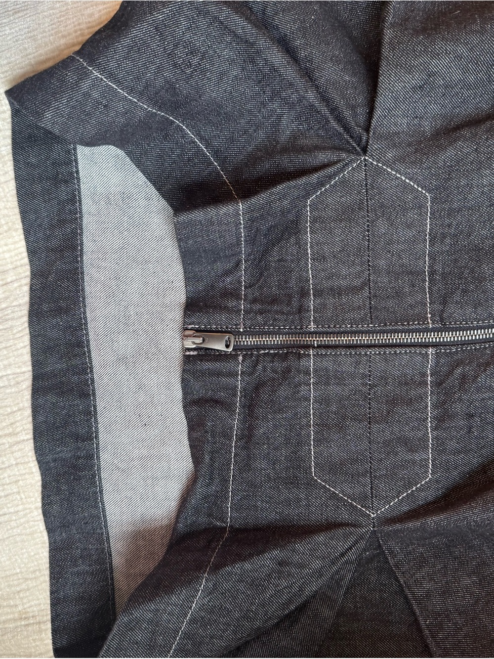 Vivienne Westwood Asymmetrical Black Denim Skirt with Front Zip - Picture 9 of 9
